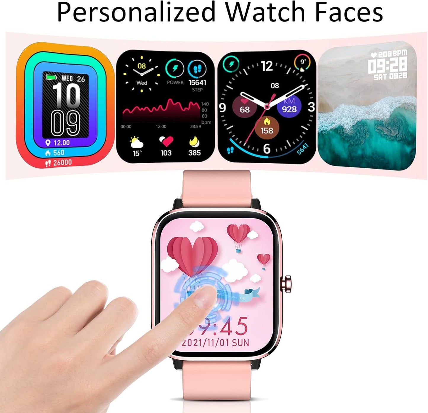 New Smartwatches Featuring Message Alerts, Call Answering, Health Monitoring, Activity Tracking, Notification Reminders, And Fitness Functions.