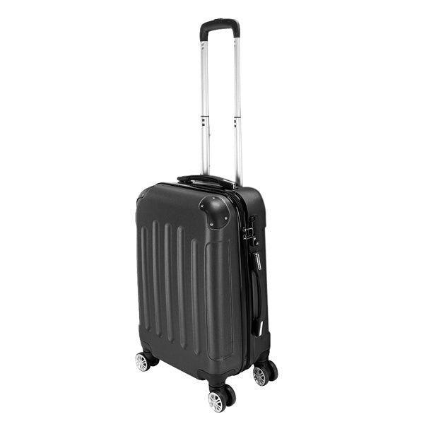 3-in-1 ABS Trolley Case 20 Inches-24 Inches-28 Inches Black