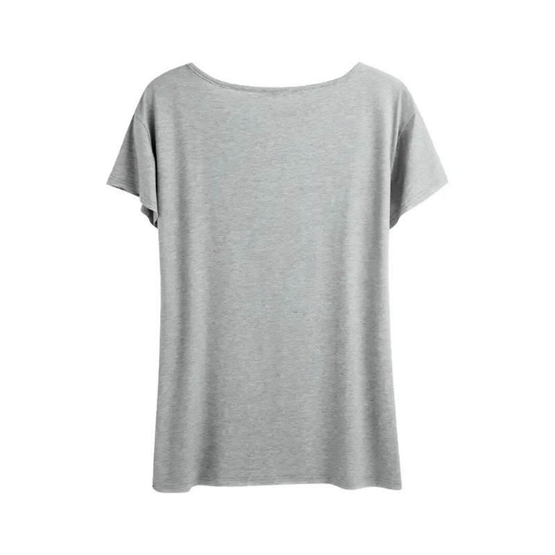 Women's Wine Glass & Slogan Print Round Neck T-Shirt Casual Short Sleeve Spring Summer Top