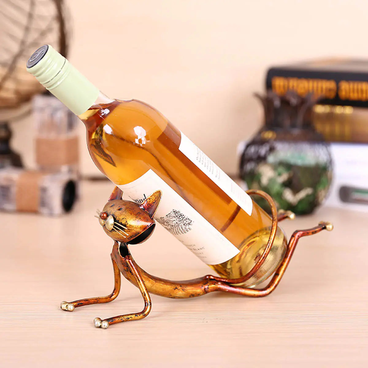 Chic Yoga Cat Wine Holder