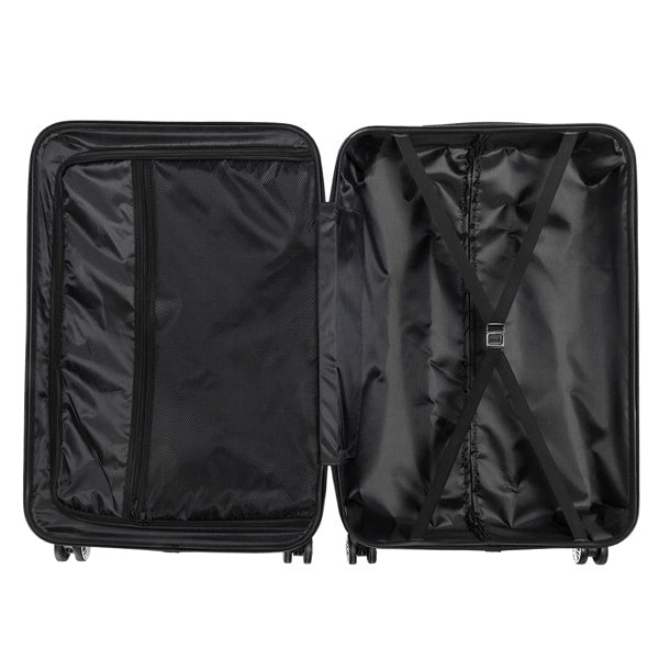 3-in-1 ABS Trolley Case 20 Inches-24 Inches-28 Inches Black